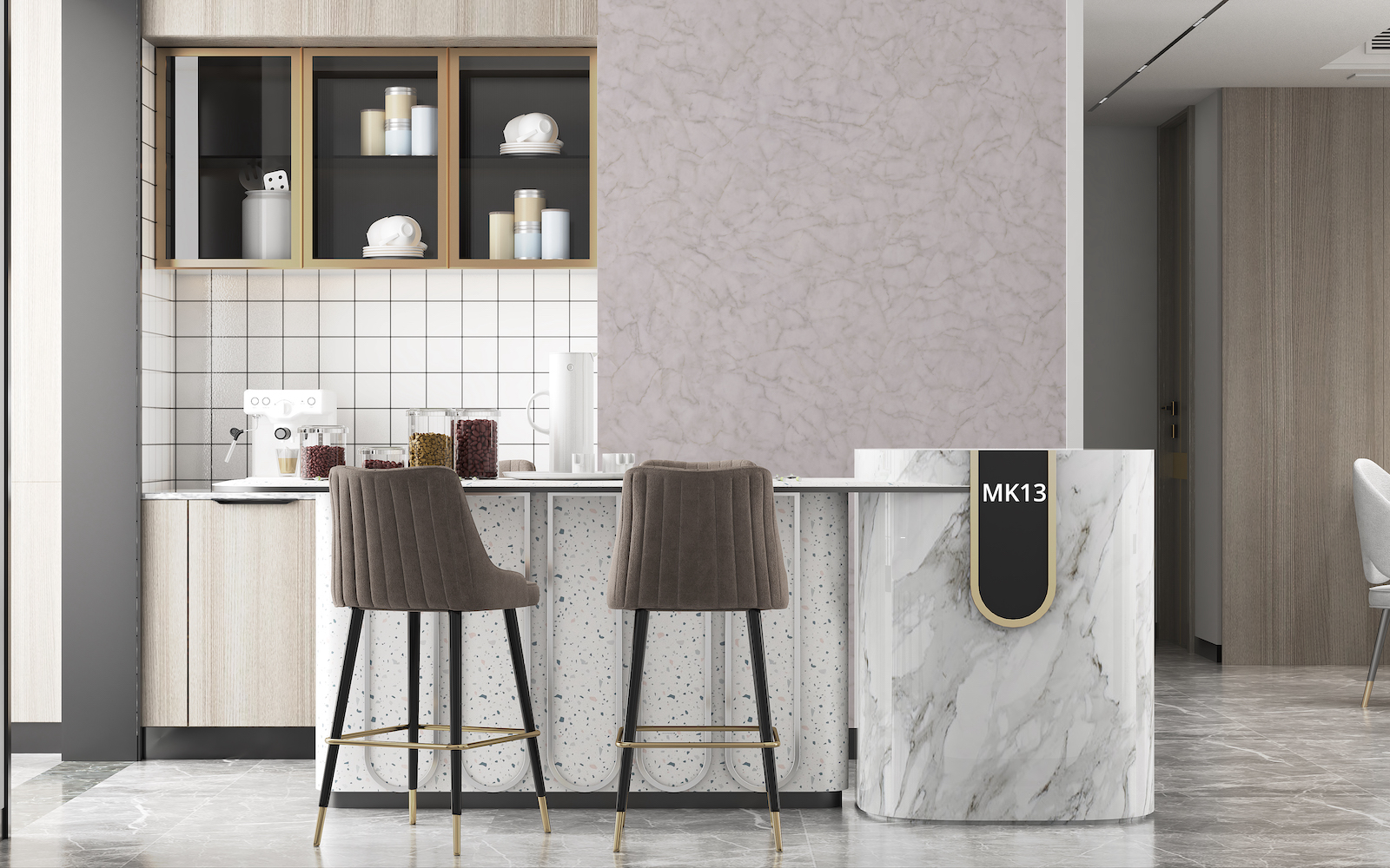 Cover Styl' MK13 Faded White Marble
