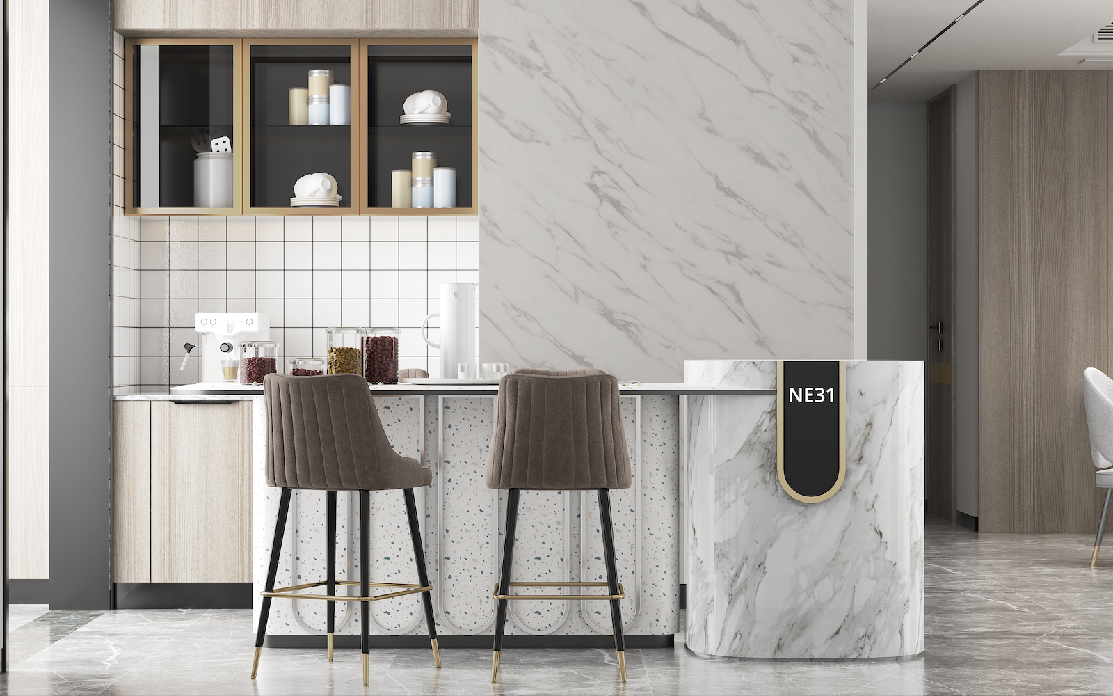 Cover Styl' NE31 Mat White Marble